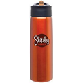 24 Oz. H2go Hydra Orange Stainless Steel Bottle